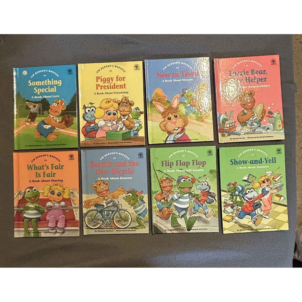 Jim Henson's Muppet Babies Books Character 1992 Muppet Press Hard Cover Lot Of 8